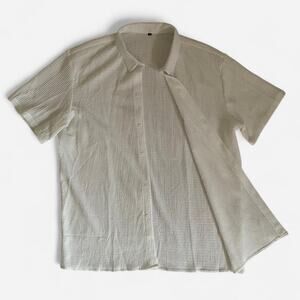 White casual button-up shirt - size L